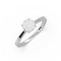 Δαχτυλίδι Invisible EM033 σε Λευκό Χρυσό 18Κ με Διαμάντια